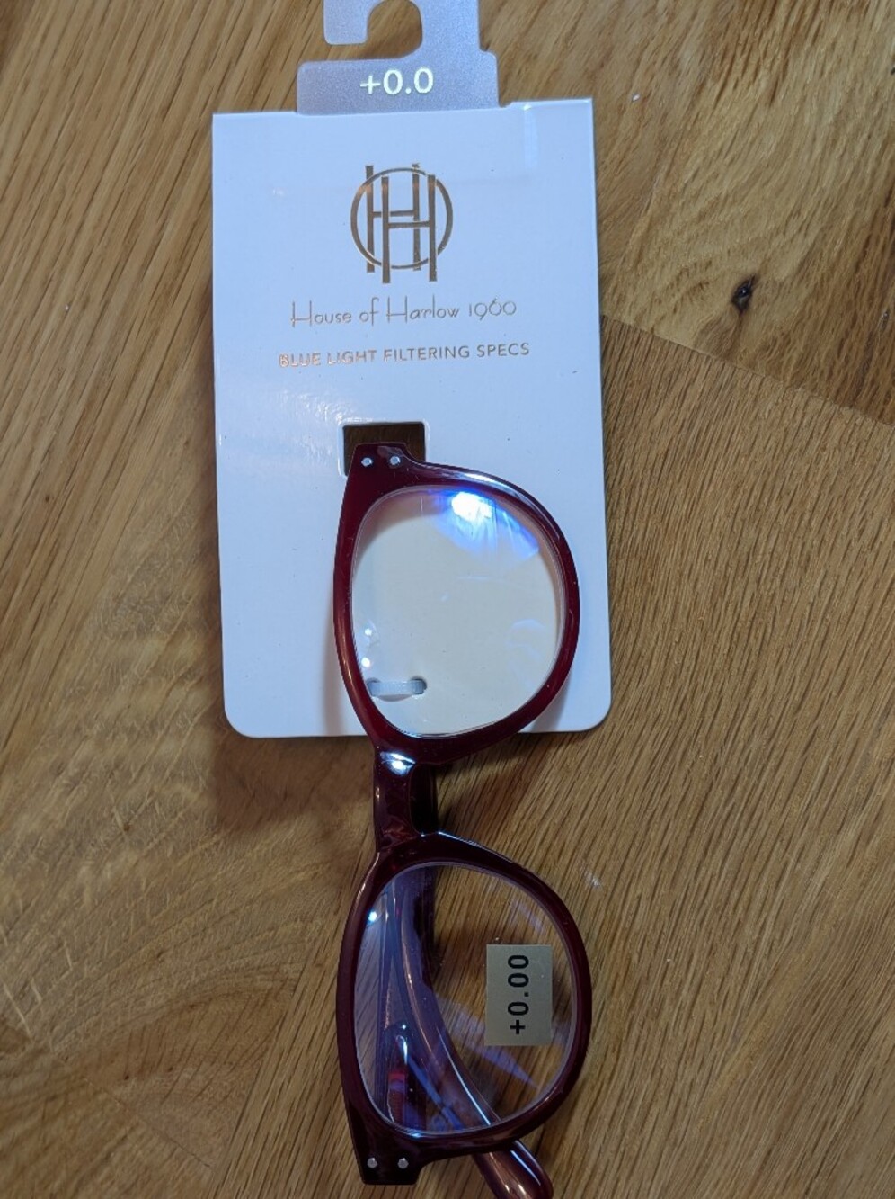 House Of Harlow Burgundy Round Blue Light Blocking Glasses, NWT!